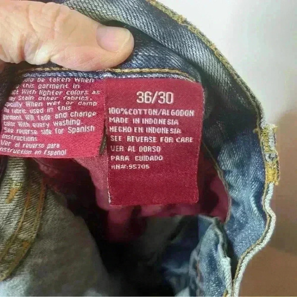 Plugg Distressed Denim Jeans Mens 36x30 Blue Y2K Skater Straight Leg - Picture 10 of 10